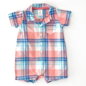 Carter's Plaid Collared Romper